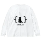 Kurogomaのコーディングキャット文字入り Big Long Sleeve T-Shirt