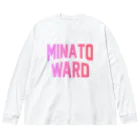 JIMOTO Wear Local Japanの港区 MINATO WARD ビッグシルエットロングスリーブTシャツ