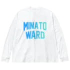 JIMOTO Wear Local Japanの港区 MINATO WARD ビッグシルエットロングスリーブTシャツ