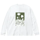 気ままに創作　よろず堂の花咲く小径④みどり ビッグシルエットロングスリーブTシャツ