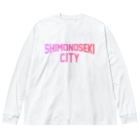 JIMOTO Wear Local Japanの下関市 SHIMONOSEKI CITY Big Long Sleeve T-Shirt