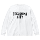 JIMOTO Wear Local Japanの徳島市 TOKUSHIMA CITY Big Long Sleeve T-Shirt