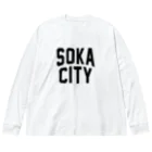 JIMOTOE Wear Local Japanの草加市 SOKA CITY ビッグシルエットロングスリーブTシャツ