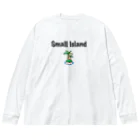 Shima225の【苗字直訳Tシャツ】小島 Small Island ビッグシルエットロングスリーブTシャツ