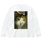 powpowの寝ぼけ猫 Big Long Sleeve T-Shirt