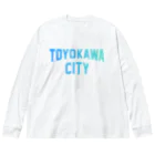 JIMOTOE Wear Local Japanの豊川市 TOYOKAWA CITY ビッグシルエットロングスリーブTシャツ