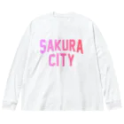 JIMOTO Wear Local Japanの佐倉市 SAKURA CITY Big Long Sleeve T-Shirt