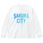 JIMOTOE Wear Local Japanの佐倉市 SAKURA CITY Big Long Sleeve T-Shirt