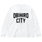 JIMOTOE Wear Local Japanの帯広市 OBIHIRO CITY ビッグシルエットロングスリーブTシャツ
