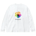 Spacy5 Official Onlineのレインボーローズ開花 Big Long Sleeve T-Shirt