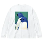 MashMashのペンギン肖像画 ビッグシルエットロングスリーブTシャツ