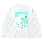 MashMashのシロクマ親子 ビッグシルエットロングスリーブTシャツ