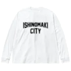 JIMOTO Wear Local Japanの石巻市 ISHINOMAKI CITY ビッグシルエットロングスリーブTシャツ