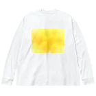 水彩 Ao_watercolorのAutumn Yellow　水彩 ビッグシルエットロングスリーブTシャツ