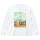 ふわりの絵画のような街（冬色） Big Long Sleeve T-Shirt