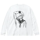 FUNAO marketの中庭の端から２つ目のベンチ Big Long Sleeve T-Shirt