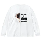 松や SUZURI店のあなたは犬派？ ビッグシルエットロングスリーブTシャツ