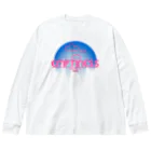 HYBS FOR MEのくものうえ (青ピンク) Big Long Sleeve T-Shirt