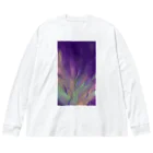 みうじあむ ち博の夜の森〈Drawing〉 Big Long Sleeve T-Shirt