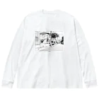 ぼけなすび（まなななななな）の漫画背景風イラスト Big Long Sleeve T-Shirt