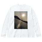 koreaの港から見える夕陽 Big Long Sleeve T-Shirt