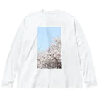 綺麗何学模様の桜 ビッグシルエットロングスリーブTシャツ