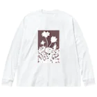 気ままに創作　よろず堂の花咲く小径⑥あか ビッグシルエットロングスリーブTシャツ