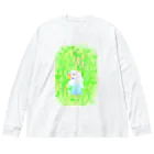 Lily bird（リリーバード）の豆苗まみれのセキセイちゃん Big Long Sleeve T-Shirt