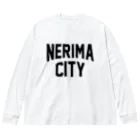 JIMOTO Wear Local Japanの練馬区 NERIMA CITY ロゴブラック ビッグシルエットロングスリーブTシャツ
