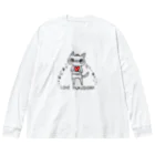 ✴FUKUSHIMAにゃんだべえ店✴のにゃんだべえ_LOVE FUKUSHIMA ビッグシルエットロングスリーブTシャツ