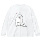 ふくふく商店の長沢芦雪「あの犬」芦雪の落款入り ビッグシルエットロングスリーブTシャツ