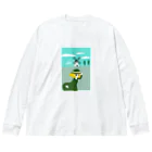 大名の風車と女の子 Big Long Sleeve T-Shirt