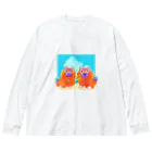 ハッピースマイルの[沖縄土産]シーサーと空と海 Big Long Sleeve T-Shirt