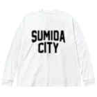 JIMOTO Wear Local Japanの墨田区 SUMIDA CITY ロゴブラック ビッグシルエットロングスリーブTシャツ