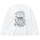 雑貨屋猫蟲のskull hands ビッグシルエットロングスリーブTシャツ