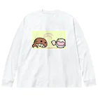 ダイナマイト87ねこ大商会のくじらミルクティーL寸１つ下さいなねこです Big Long Sleeve T-Shirt