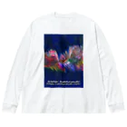 アオムラサキの色彩の羽根　004a ビッグシルエットロングスリーブTシャツ
