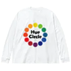 ねこのかくれが的ひみつきちハウスのHue Circle 色相環12 ビッグシルエットロングスリーブTシャツ