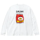 gemgemshopのポテチは飲み物 ビッグシルエットロングスリーブTシャツ