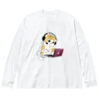 mofusandの在宅勤務のプロ、その名は猫。 Big Long Sleeve T-Shirt