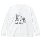 ぽぽの店のゴリラの親子とマンドリル Big Long Sleeve T-Shirt