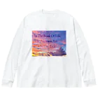 mizuphoto galleryの人生という本には、答えは後ろにはないんだよ【偉人の名言×OKINAWA】 ビッグシルエットロングスリーブTシャツ