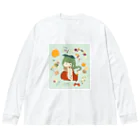 pop-popのPOP girl 『like』 ビッグシルエットロングスリーブTシャツ