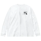 nidan-illustrationの"荒瀧に大鯉を捕ふ圖" #2 Big Long Sleeve T-Shirt