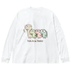 K.Sasara 公式キャラクターショップの恐竜のいる毎日（メガネ） Big Long Sleeve T-Shirt