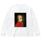 MOTU_Designのマスク　モーツァルト　 Mozart ビッグシルエットロングスリーブTシャツ