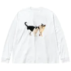 猫太郎のちこぷと猫太郎 ビッグシルエットロングスリーブTシャツ