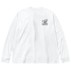 nidan-illustrationのhappy dog -happy flight- (black ink) Big Long Sleeve T-Shirt