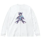 さかたようこ / サメ画家のサメ好きのためのテディベア| Water Purple Big Long Sleeve T-Shirt