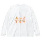 ベースボール一八の野球迷彩柄レッド系 Big Long Sleeve T-Shirt